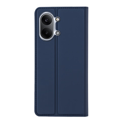 Чехол книжка синего цвета из кожи для Xiaomi Redmi Turbo 5 Max и Poco X8 Pro Max, серия Skin Pro Series от Dux Ducis
