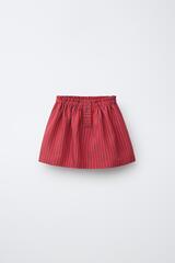 ZARA ЮБКА-ШОРТЫ ИЗ МОДАЛА В ПОЛОСКУ, КРАСНЫЙ