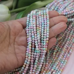 Бусины стеклянные микс цветов, круглые 4 мм, К170