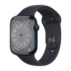 Умные часы Apple Watch Series 8 GPS, 45mm, Aluminium Case with Sport Band S/M, Midnight (Тёмная ночь)