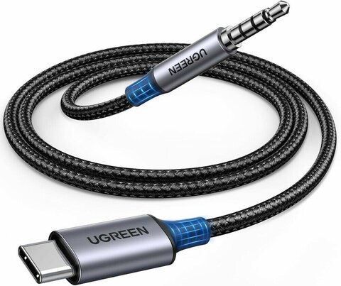 Кабель UGREEN CM734 (35056) USB-C to 3.5mm Audio Cable With Chip, 1м, серый