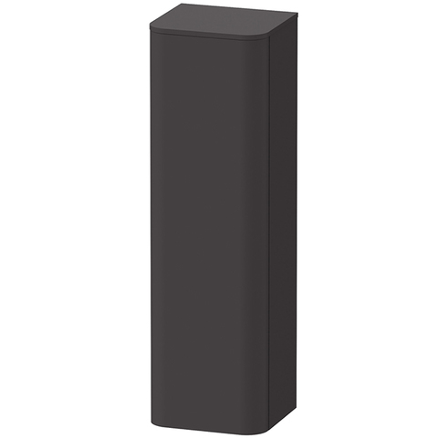 Duravit Happy D.2 Plus HP1261R8080 + ТОП HP030008080 Пенал подвесной 1336x400x360мм, 1дверь, 3 стекл. полки, DX c Декоративным Топ16x403x364мм, цвет: Графит суперматов