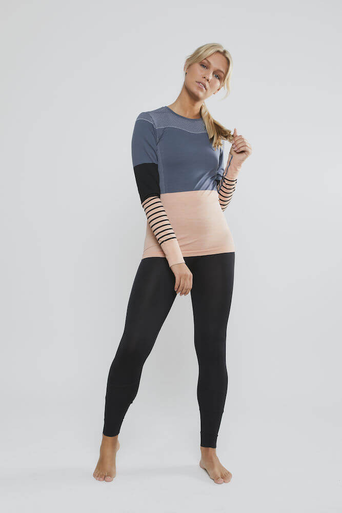 Craft Fuseknit Comfort Blocked женская терморубашка grey - 6