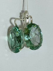 Озеро (серьги из серебра)