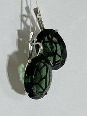 Озеро (серьги из серебра)
