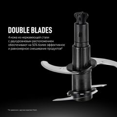 Измельчитель 400 Вт, 2 скор, Polaris, PFC 0408 CordLess, чер