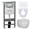 Ceramica Nova CN3001_1001W_1000 Комплект: Подвесной унитаз + Шумоизоляционная панель для инсталляции + Система инсталляции для унитазов с кнопкой смыва