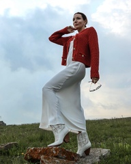 Мастер-класс по вязанию спицами жакета 