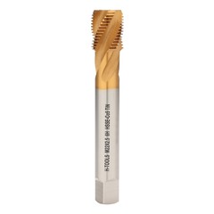 Метчик М22х2,5 (Машинный, винт.) DIN376 HSSE-TiN 6h C/2-3P R45 140мм a=14,5 H-Tools 513X01-D2-0220
