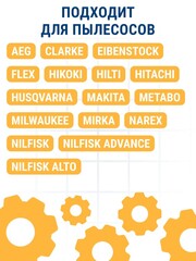 Мешки ПРАКТИКА для пылесосов AEG, MAKITA, STIHL и др., до 36л, синтетика, уп. 2шт. (792-315)