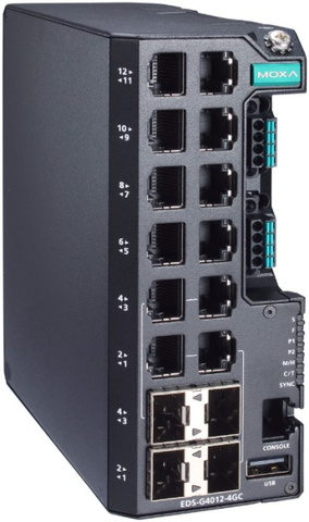 Коммутатор управляемый MOXA EDS-G4012-8P-4QGS-LVA