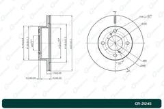 Диск тормозной G-brake  GR-21245