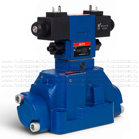 Фото H-4WEH25HD6X/OF6EW230N9ETK4/B10D3 - Гидрораспределитель с электроуправлением Ду25 схема D (574А/ОФ), напряжение W230, каналы управления ET - X и Y - внутренние