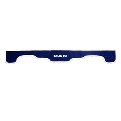 Ламбрекен MAN (флок, синий, белые шарики) 230см