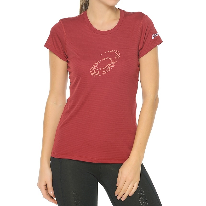 Asics Graphic SS Top Женская футболка красная