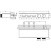 Gessi Hi-Fi 63024#726 Термостат для душа, с вкл. до 3 источников одновременно (внешняя часть), с полкой из черного мат. стекла, цвет: Warm Steel Br. PVD