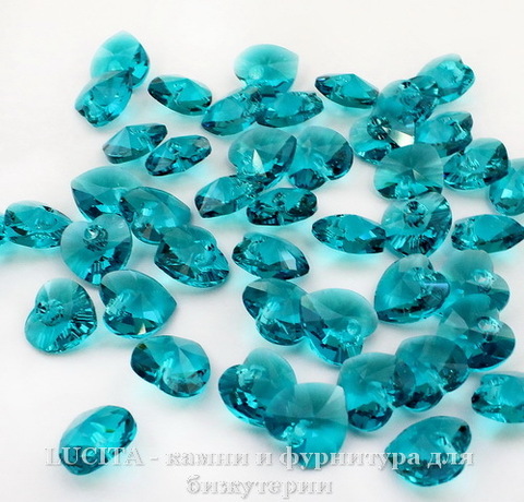6202/6228 Подвеска Сваровски Сердечко Blue Zircon (10,3х10 мм)