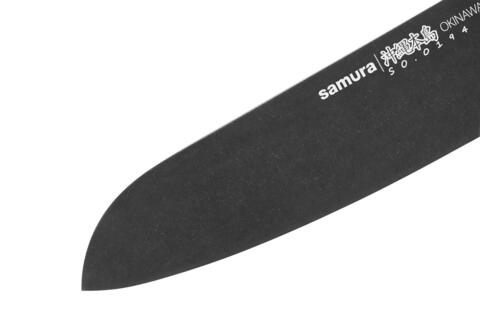 Нож кухонный Сантоку Samura OKINAWA Stonewash 175 мм