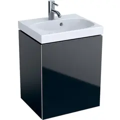 Geberit Acanto 500.608.16.1 Тумба под раковину, 44.5x53.5x37.5см, черный / лакированный матовый, черный / глянцевое стекло фото