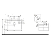 Duravit Happy D.2 Plus HP4347O2222 Тумба подвесная с умывальником 775х490х468 мм, с 1 отв под смесит, 2 ящика, выпуск и сифон в комплекте, цвет белый глянцевый