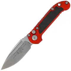 Фото Автоматический нож Microtech LUDT Gen III, сталь M390MK, рукоять красный алюминий
