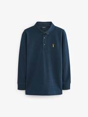 Поло с длинным рукавом для мальчика Next 393-232, Темно-синий