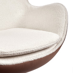 Кресло EGG STYLE CHAIR коричневый, экокожа