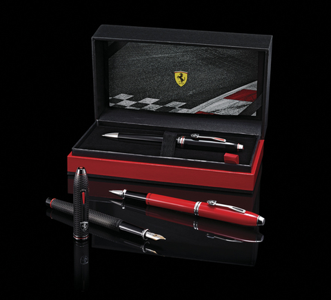 Ручка-роллер Cross Townsend, Ferrari Brushed Black Etched Honeycomb Pattern/Black PVD (FR0045-58)