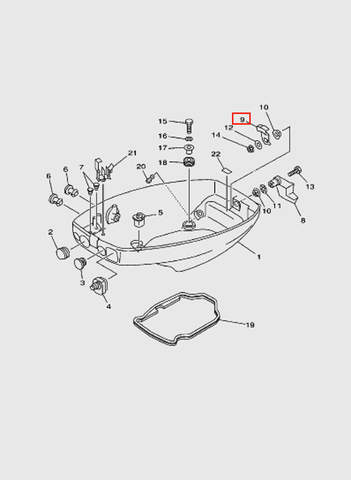 Ручка защелки колпака  для лодочного мотора T15, OTH 9,9 SEA-PRO (10-8)