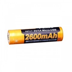 Аккумулятор 18650 Fenix ARB-L18 2600U mAh с разъемом для USB*