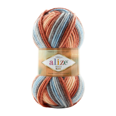 Пряжа Superlana Maxi Batik 7922 (Высококачественная шерсть максимальная Батик)
