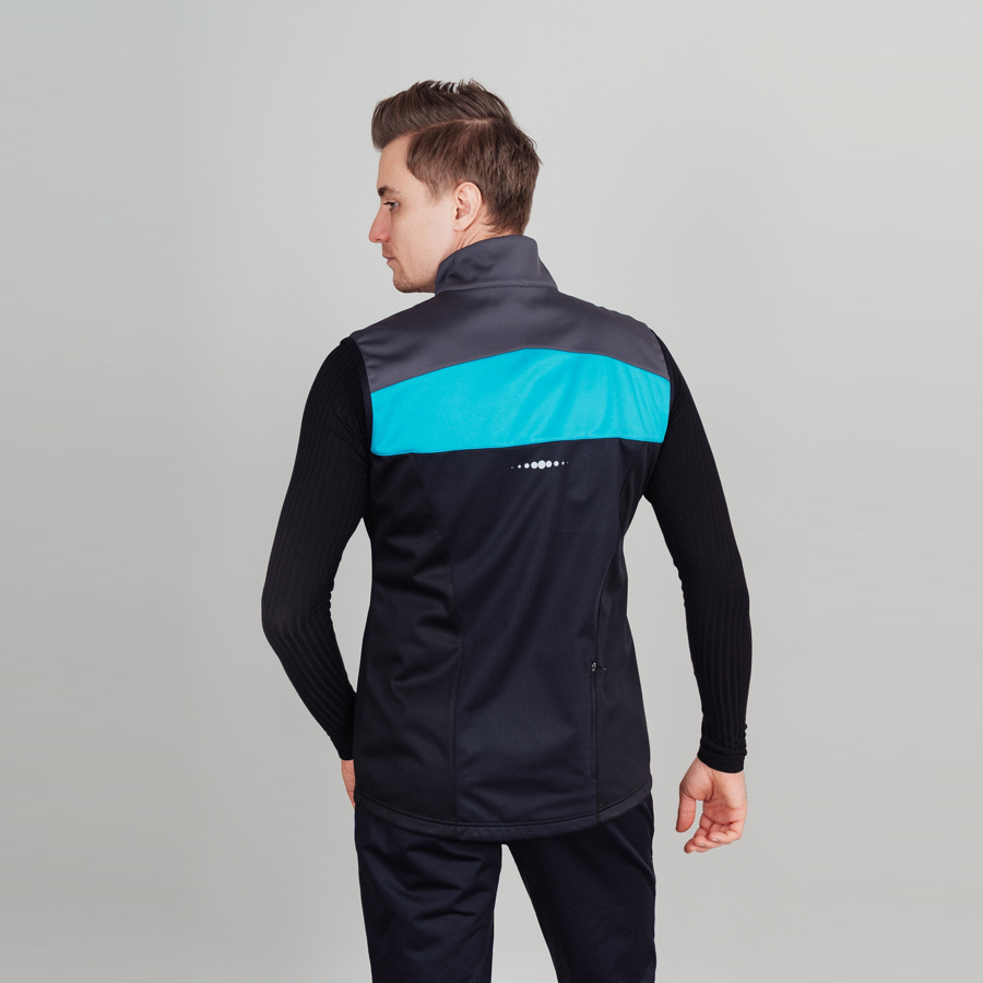 Лыжный жилет мужской Nordski Drive black-blue - 2