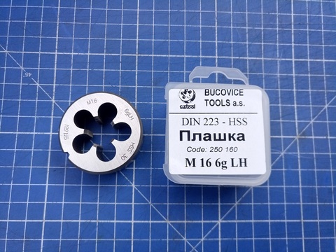 Плашка М16х2,0 DINEN22568 (LH-Левая) HSS 6g 45х18мм Bucovice(CzTool) 250160