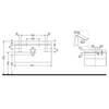 Duravit Happy D.2 Plus HP4348O8080 Тумба подвесная с умывальником 975х490х468 мм, с 1отв под смес., 2 ящ., выпуск и сифон в комплекте, цвет тумбы Графит супермат