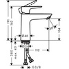 Hansgrohe Talis E 71711000 Смеситель для раковины однорычажный с донным клапаном