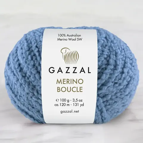 Пряжа Gazzal Merino Boucle 3771 джинс