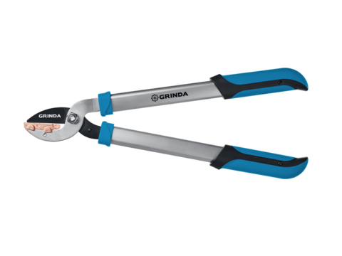 GRINDA PL-460A, длина 460 мм, лезвия из высокоуглеродистой закаленной стали, алюминиевые рукоятки, малый контактный сучкорез, PROLine (424516)