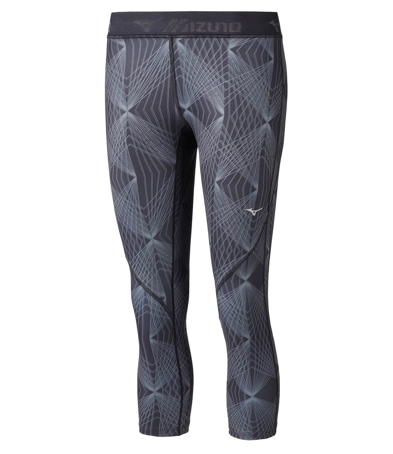 Mizuno Impulse Printed 3/4 Tight тайтсы для бега женские серые