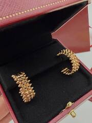 Серьги Конго CARTIER CLASH два ряда двигающихся шипов VGOLD без вставок
