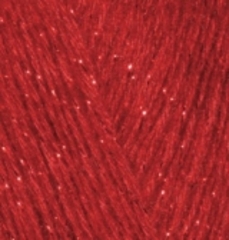 Пряжа ALIZE "Angora Gold Simli". 106 красный