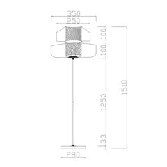 Светильник напольный Arcadia Amber 155cm
