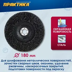 Круг фибровый торцевой ПРАКТИКА синтетический 180 x 22 мм шлифовальный для МШУ (773-699)