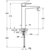 VitrA Root Square A42733EXP Смеситель для раковины-чаши, цвет хром