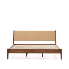 Кровать Elan из шпона и массива ореха со шнуром 160 x 200