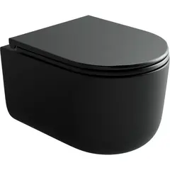 Ceramica Nova Ulma CN4006TMB Подвесной унитаз c ультра тонким сидением с микролифтом, цвет: черный матовый фото