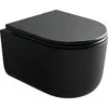 Ceramica Nova Ulma CN4006TMB Подвесной унитаз c ультра тонким сидением с микролифтом, цвет: черный матовый