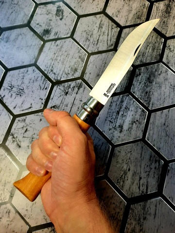 Складной карманный Opinel №12, нерж.сталь, рукоять Бук