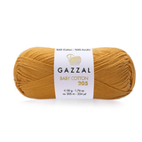 Пряжа Gazzal Baby Cotton 205 цвет 522 горчица