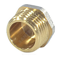 Заглушка латунь никель Ду 40 (1 1/2") НР 9017 ГОСТ 32585-2013 Aquasfera 9017-05