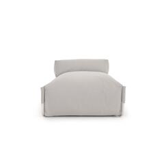Square пуф-шезлонг со спинкой 165x101см, светло-серый, для садового модульного дивана